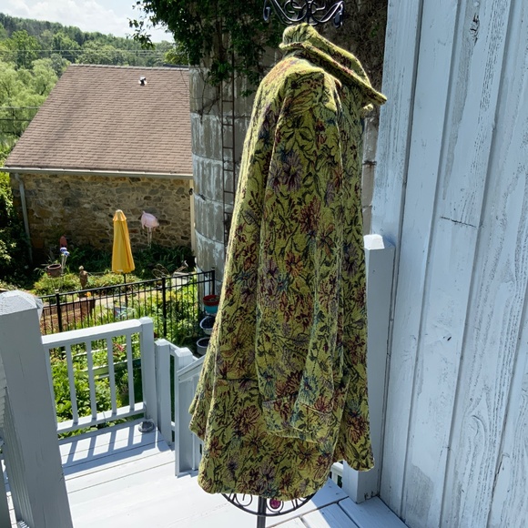 CMC Color Me Cotton 5 Button Jacquard  Floral Blazer (XL) Multi Color - Picture 4 of 9